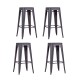 PACK 4 BISTRO STOOLS 76CM