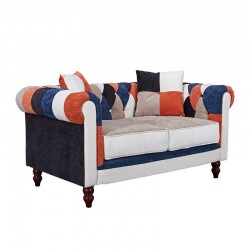 furmod Sofa Chesterfield Patchwork 2 osobowa