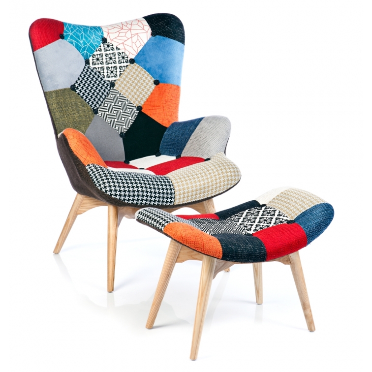 Fauteuil Featherson Patchwork - fauteuil furnmod