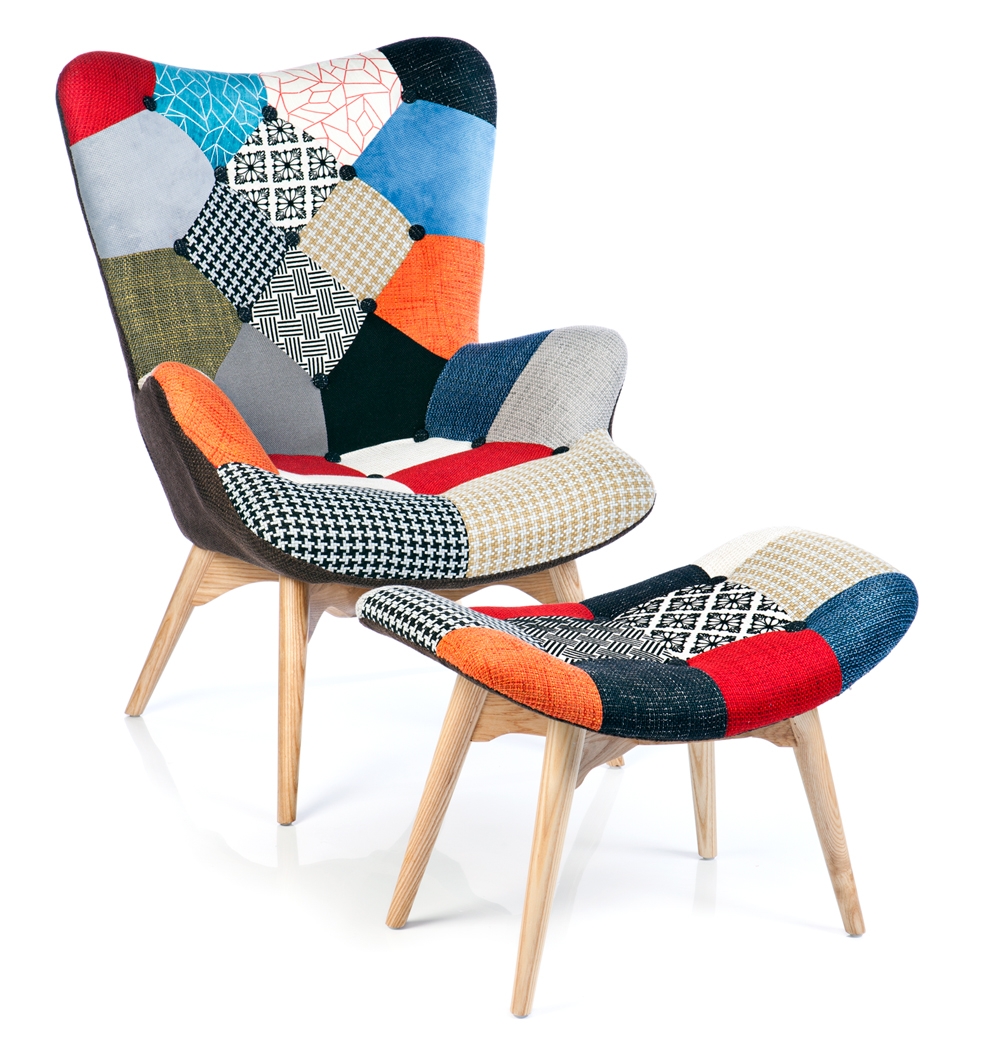 Fauteuil Featherson Patchwork - fauteuil furnmod