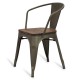 Industrial chair Bistro Wood Armchair