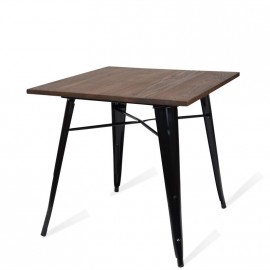 Industrial table Bistro Dark Legs Black