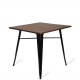 Industrial table Bistro Dark Legs Black