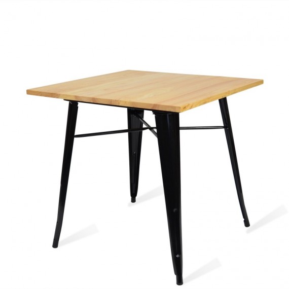 Industriële tafel Bistro Light Poten Zwart