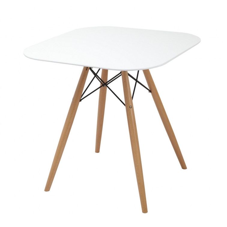 Juego De Comedor Mesa Eames 70x70 + 2 Sillas Tulip