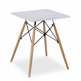 James-tyylinen pöytä (60 cm neliö) valkoinen