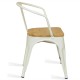 Metal industrial chair Bistro Arms Wood