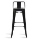 Industrial stool Metal Wide Bistro Matte