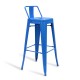 Industrial stool Metal Wide Bistro Matte