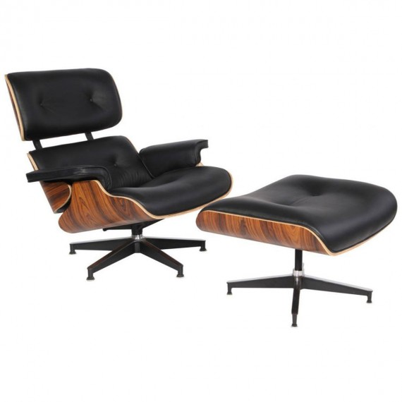 Disciplinair tieners leerplan Eames Lounge Chair PU Inspiratie - Economy versie - Icon meubelen