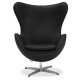 Leather Egg Chair Replica by designer Arne Jacobsen