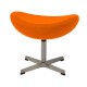 Ottoman Replica of the Egg Chair in Cashmere by designer Arne Jacobsen