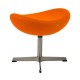 Ottoman Replica of the Egg Chair in Cashmere by designer Arne Jacobsen