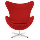 Replica Egg Chair with Footstool by designer Arne Jacobsen