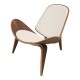 Shell Ch07 chair replica in walnut wood