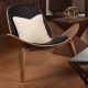 Shell Ch07 chair replica in walnut wood