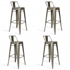 Pack 4 industrial stools Bistro LB