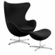 Replica Egg Chair with Footstool by designer Arne Jacobsen