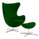 Replica Egg Chair with Footstool by designer Arne Jacobsen