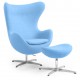 Replica Egg Chair with Footstool by designer Arne Jacobsen