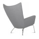 Wing chair replica by designer Hans J. Wegner