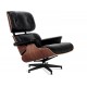 Replica Eames Lounge Chair premium version in Aniline Leather and walnut wood