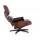 Replica Eames Lounge Chair premium version in Aniline Leather and walnut wood