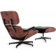 Replica Eames Lounge Chair premium version in Aniline Leather and walnut wood