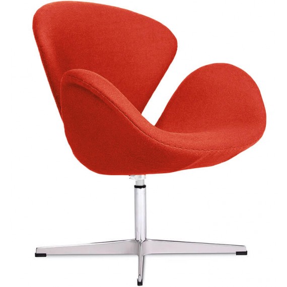 Réplica de la silla Swan en cachemir de Arne Jacobsen