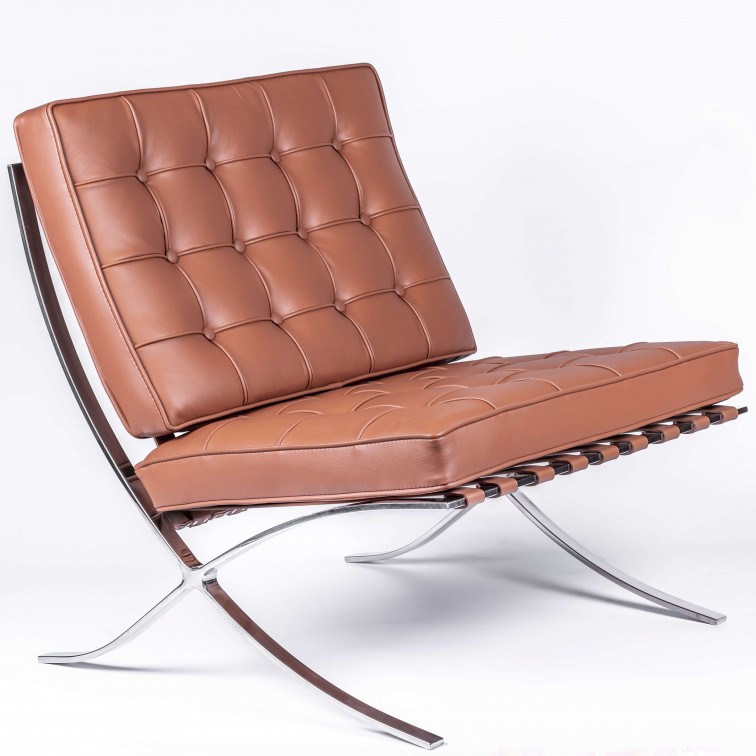 Verspilling troon spuiten Cognac Barcelona Stoel Inspiratie - leren fauteuil - design meubelen