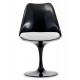 Replica of the Tulip Chair all black by famous designer Eero Saarinen