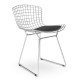 Replika židle Bertoia "High Quality" z chromové oceli od slavného designéra Hans J. Wegner