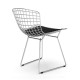 Replika židle Bertoia "High Quality" z chromové oceli od slavného designéra Hans J. Wegner