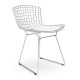 Replika židle Bertoia "High Quality" z chromové oceli od slavného designéra Hans J. Wegner