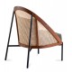 Robin chair in natural rattan and cotton cushion with Nordic style