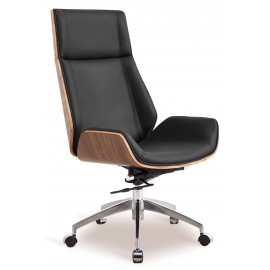 Inspiration Eames Alu EA117 - Chaise Bureau en Cuir