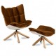 Replica of the designer Husk Armchair with footrest by the magnificent designer Patricia Urquiola