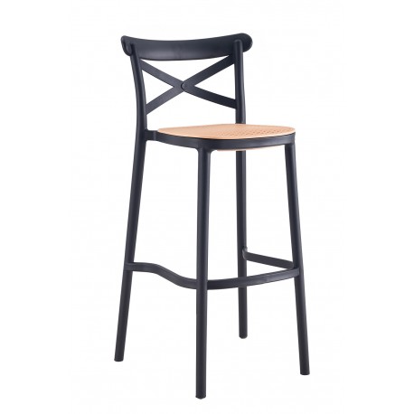 Synthetic Rattan High Stool