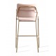 High Upholstered Stool with Golden Legs