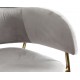 High Upholstered Stool with Golden Legs