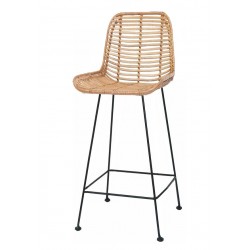 Le Midi Stool in Rattan Perfect For Outdoor