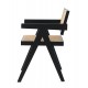 Replica Chandigarh chair with arms by designer Pierre Jeanneret 