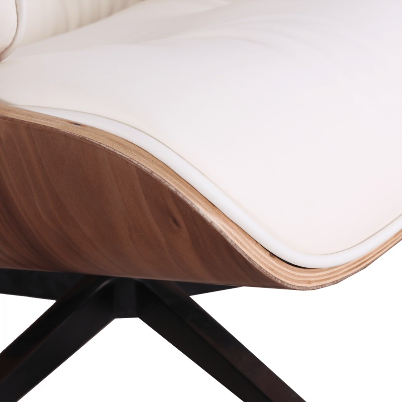 Cama Lounger Wood 120 cm en Blanco y Abedul