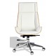 Nordic Highback office chair in walnut wood with leatherette cushion