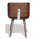 Nordic Plywood chair with leatherette cushion and walnut wood