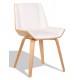 Nordic Plywood S chair with leatherette and maple wood cushion