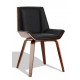 Nordic Plywood S chair with leatherette and walnut cushion