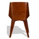 Nordic Plywood S chair with leatherette and walnut cushion