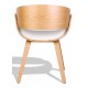 Nordic Burrow S chair with maple wood imitation leather cushion