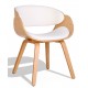 Nordic Burrow S chair with maple wood imitation leather cushion